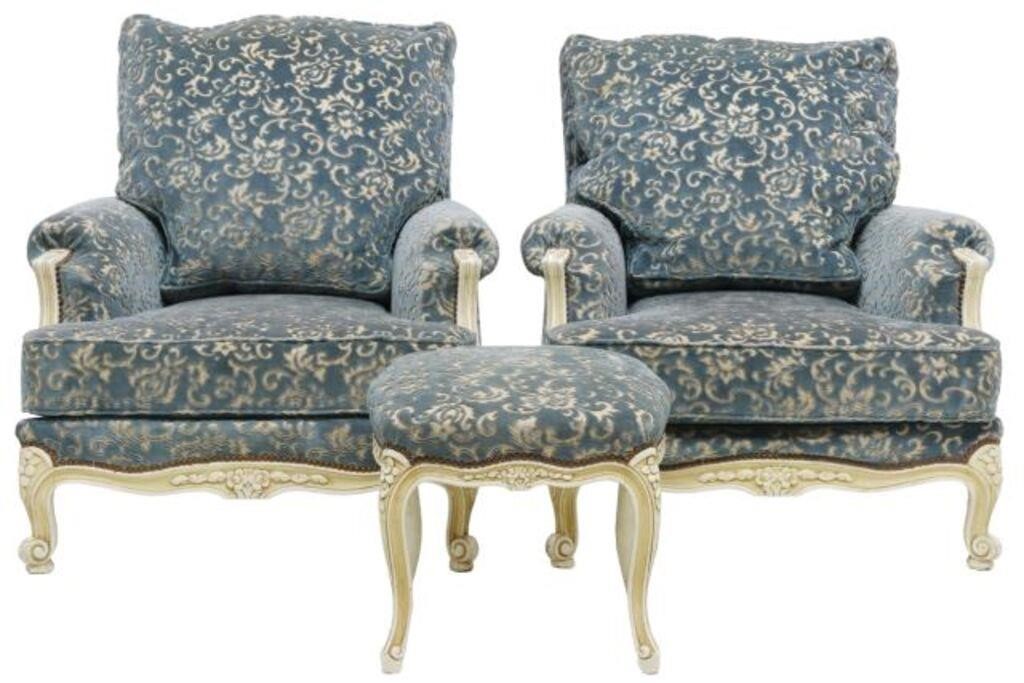 (3) FRENCH LOUIS XV STYLE BERGERES