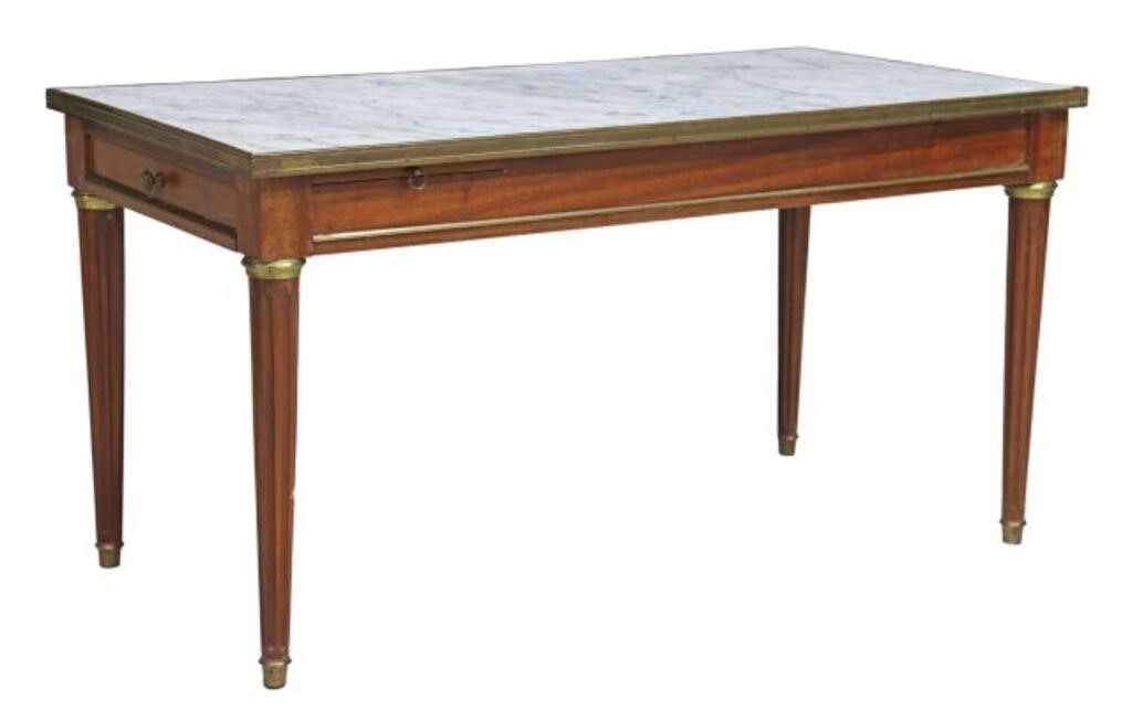 FRENCH LOUIS XVI STYLE MARBLE TOP 356a7a