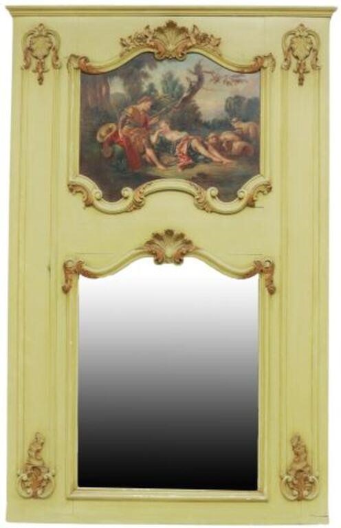 FRENCH LOUIS XV STYLE PAINTED TRUMEAU 356a93
