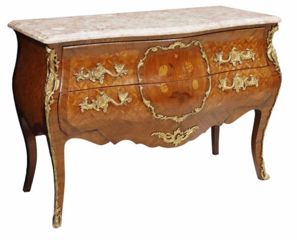 FINE FRENCH LOUIS XV STYLE MARBLE-TOP
