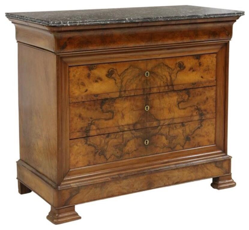 FRENCH LOUIS PHILIPPE MARBLE TOP 356b25