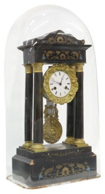 FRENCH NAPOLEON III PORTICO CLOCK