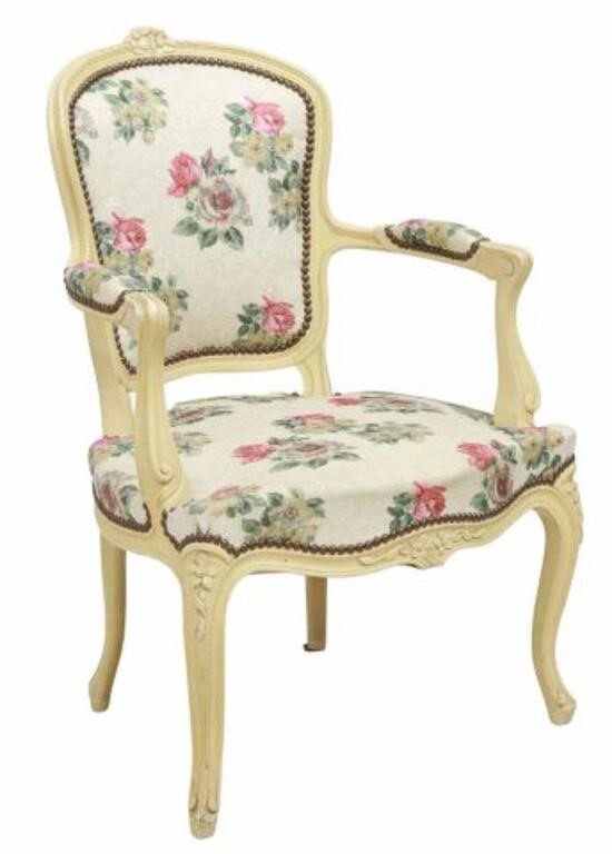 FRENCH LOUIS XV STYLE PAINTED CHINTZ 356b92