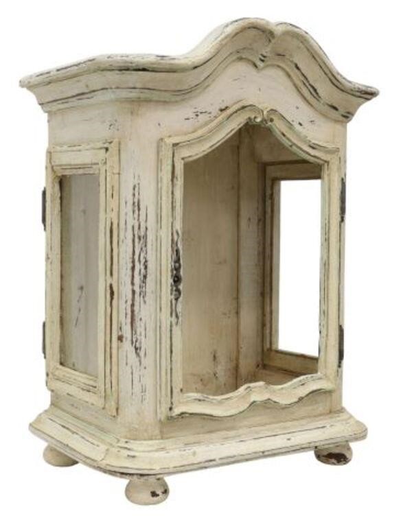 FRENCH PAINTED TABLETOP VITRINE