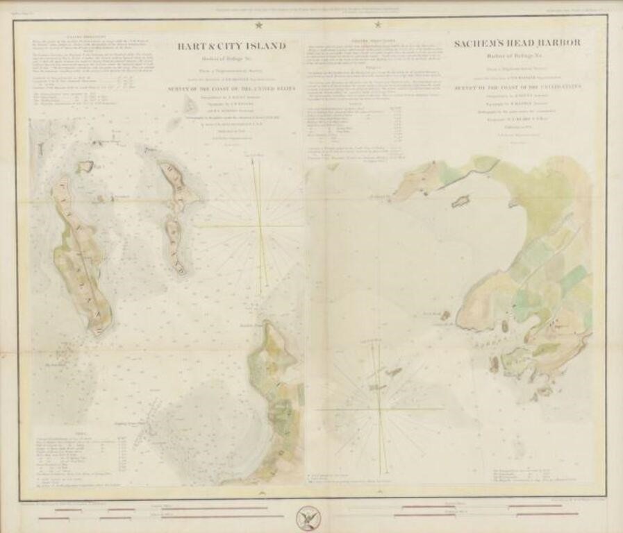 US COAST SURVEY MAP CONNECTICUT 356ba4