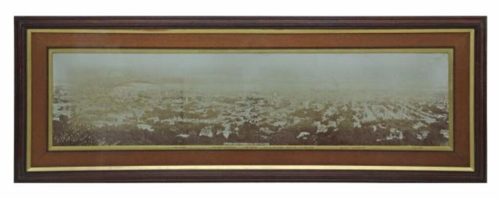 FRAMED PANORAMIC VIEW OF MONTREAL,