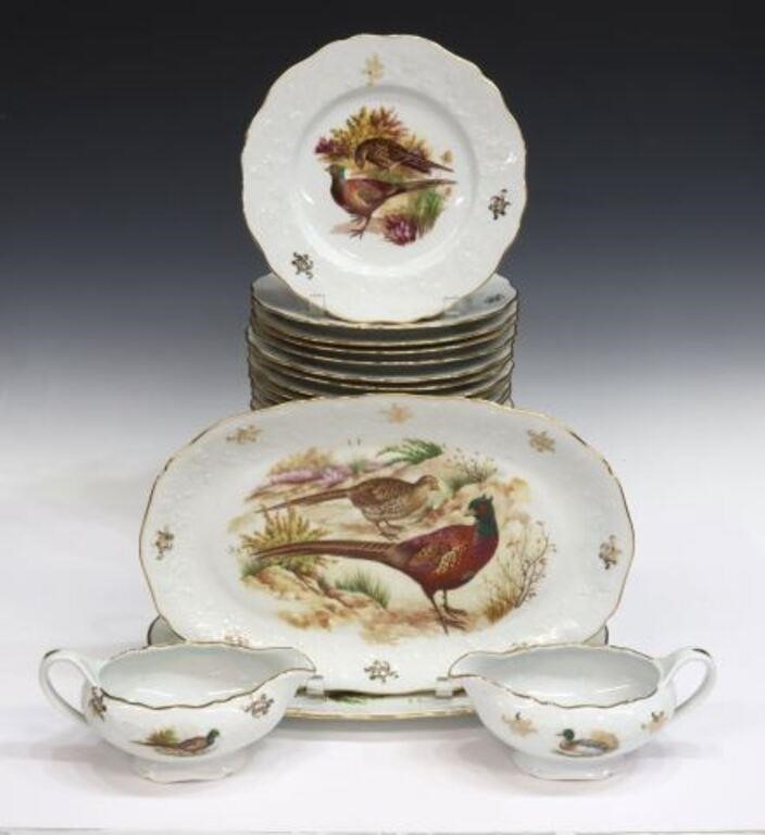 28) FRENCH PARCEL GILT PORCELAIN