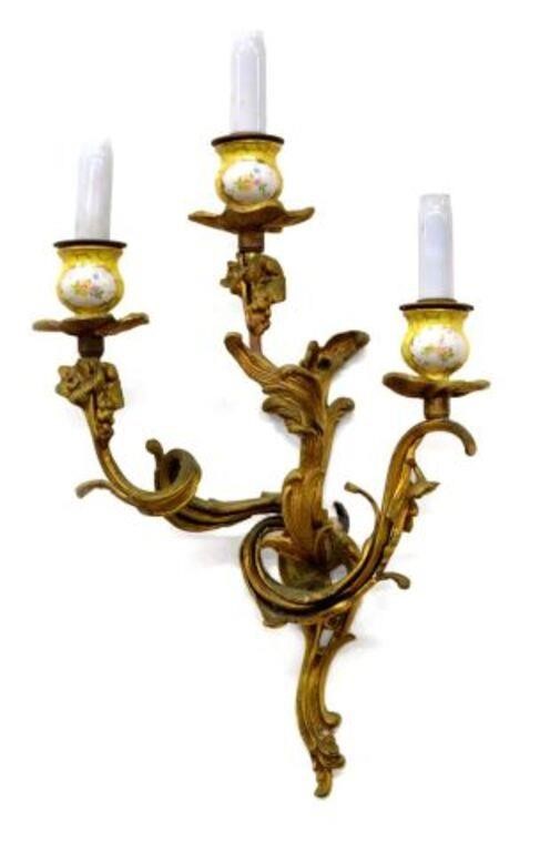 LOUIS XV STYLE GILT BRASS PORCELAIN 356bcb