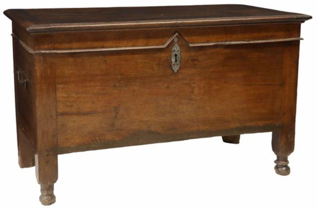 FRENCH PROVINCIAL OAK TRUNK, LATE