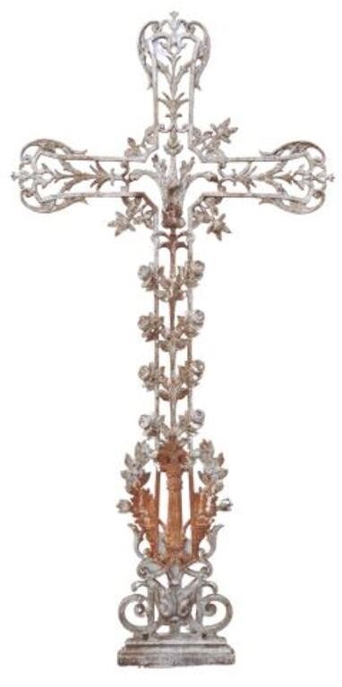 FRENCH CAST IRON CROSS, 19TH C.French