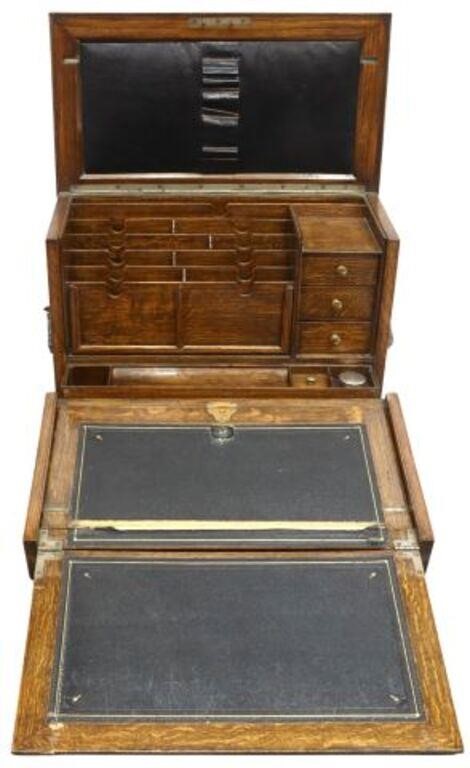 ENGLISH VICTORIAN OAK WRITING DESK