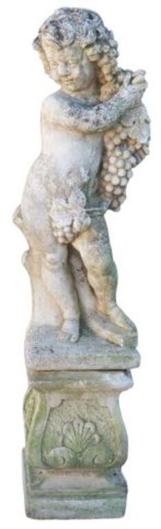 FRENCH CAST STONE PUTTO GARDEN 356ce2