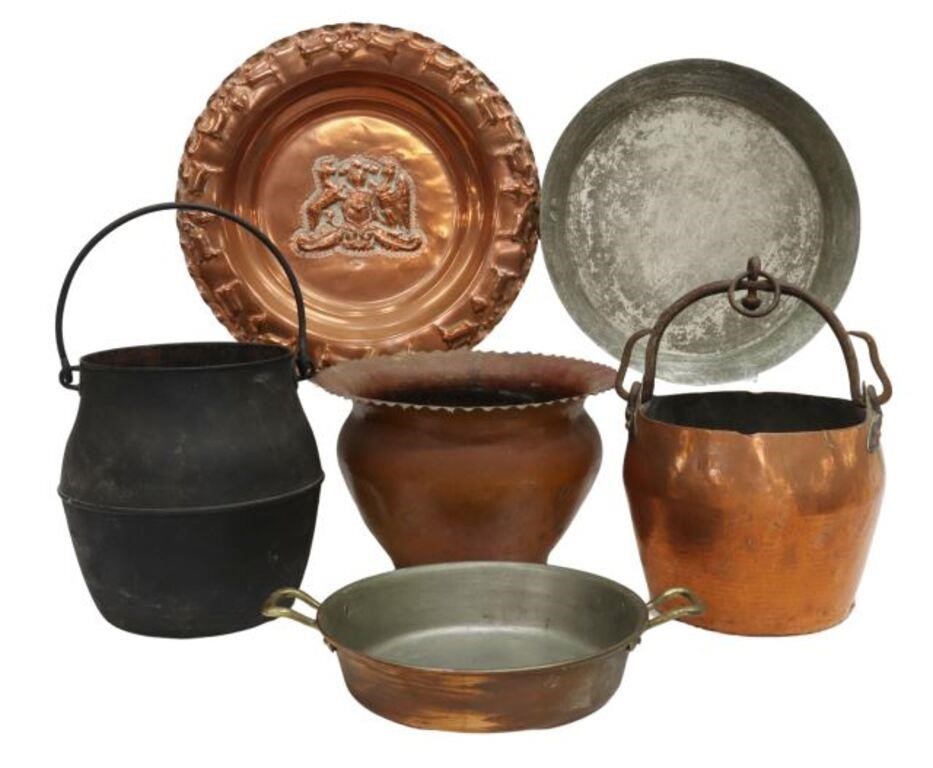  6 COPPER OTHER METAL COOKWARE  356cfa