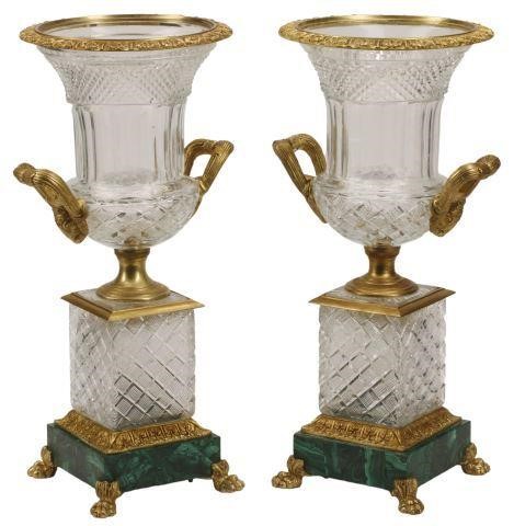  2 BACCARAT STYLE ORMOLU MOUNTED 356d1c