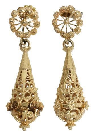 ESTATE 14KT YELLOW GOLD DANGLE 356d2a