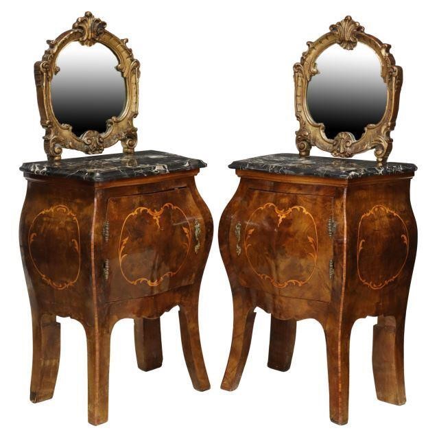  2 ITALIAN LOUIS XV STYLE MIRRORED 356d69