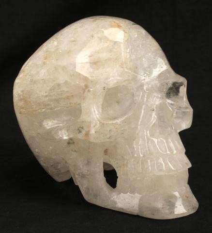 CARVED ROCK CRYSTAL HUMAN SKULLCarved 356d75