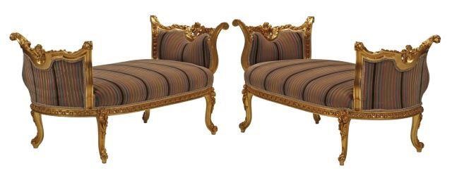  2 LOUIS XV STYLE UPHOLSTERED 356dc6