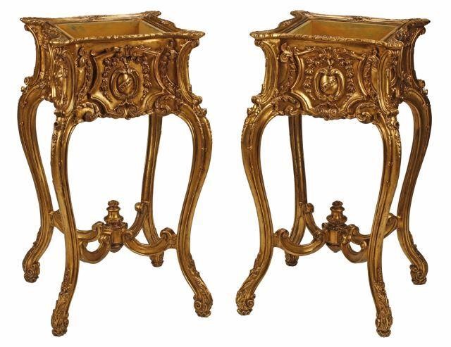 2) ITALIAN LOUIS XV STYLE CARVED