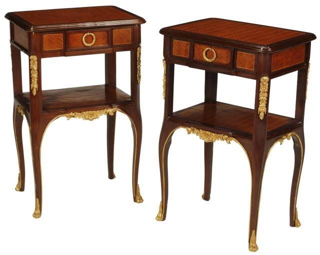 (2) TRANSITIONAL STYLE ORMOLU-MOUNTED