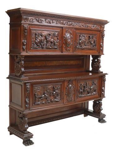 ITALIAN RENAISSANCE REVIVAL CARVED SIDEBOARDItalian