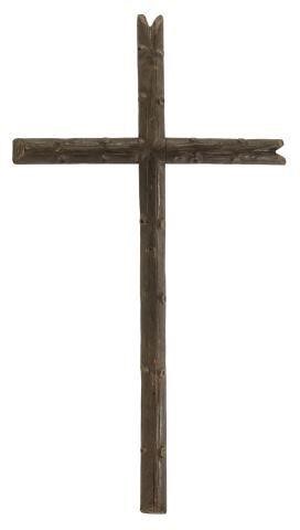 CARVED WOOD CROSS 19TH C 108  356de2