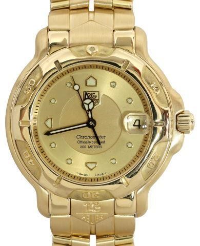 GENT S TAG HEUER 18K GOLD CHRONOMETER 356e07