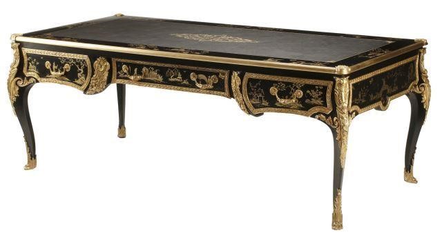 CHINOISERIE BRONZE-MOUNTED LACQUERED