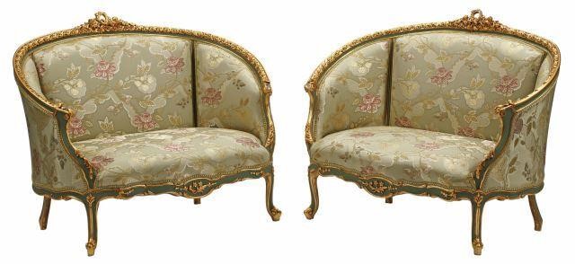  2 ITALIAN PARCEL GILT PAINTED 356e56