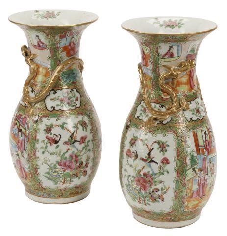 (2) CHINESE CANTON ROSE PORCELAIN