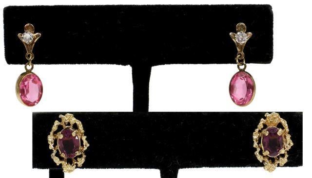 (2PR) ESTATE 14KT GOLD & GEM &