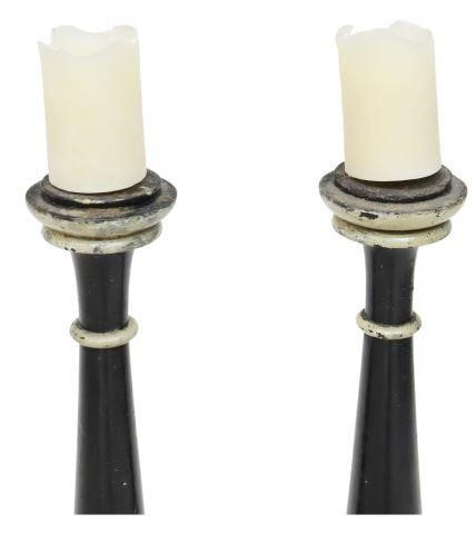  2 ITALIAN PAINTED CANDLE PRICKETS  356f23