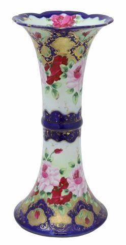 NIPPON PARCEL GILT PORCELAIN VASE,