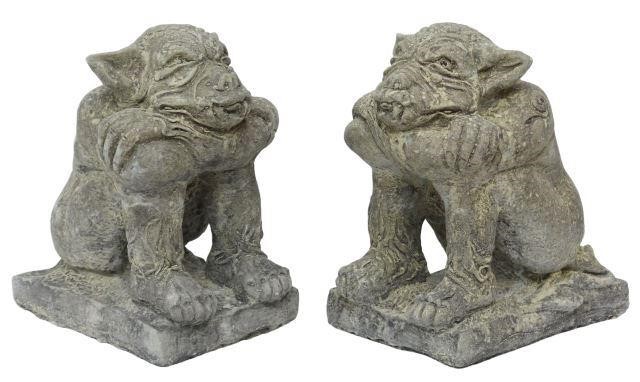  2 CAST STONE GARDEN STATUARY 356f3e