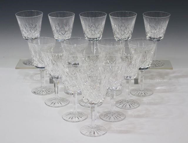 (15) WATERFORD LISMORE CUT CRYSTAL