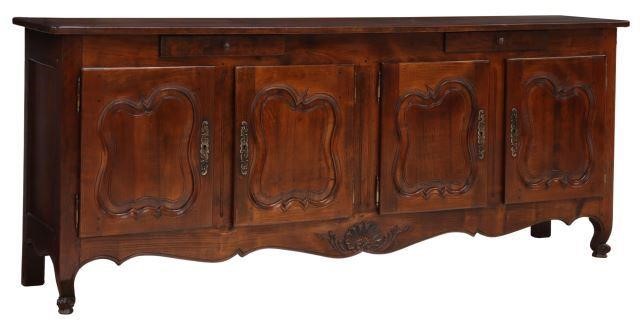 FRENCH LOUIS XV STYLE WALNUT SIDEBOARD,