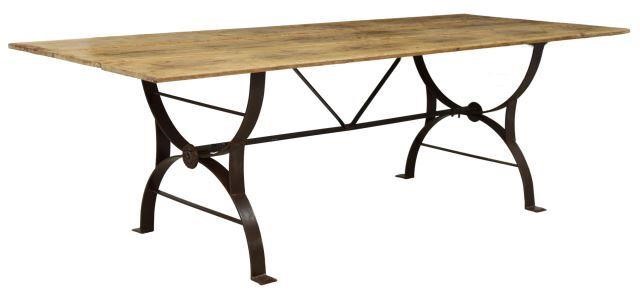 RUSTIC WAXED PINE CAST IRON BASE 356f9b