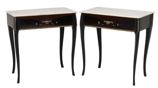 2) ITALIAN MID-CENTURY MODERN EBONIZED