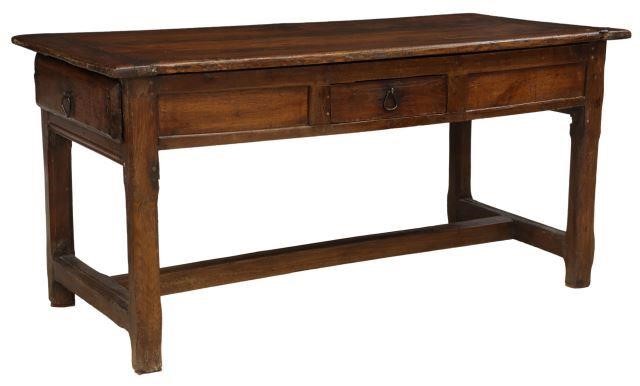 FRENCH PROVINCIAL OAK WORK TABLE,