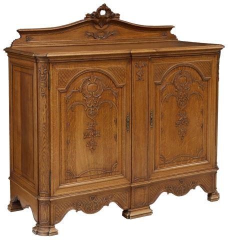 LOUIS XV STYLE CARVED OAK SERVER 357050