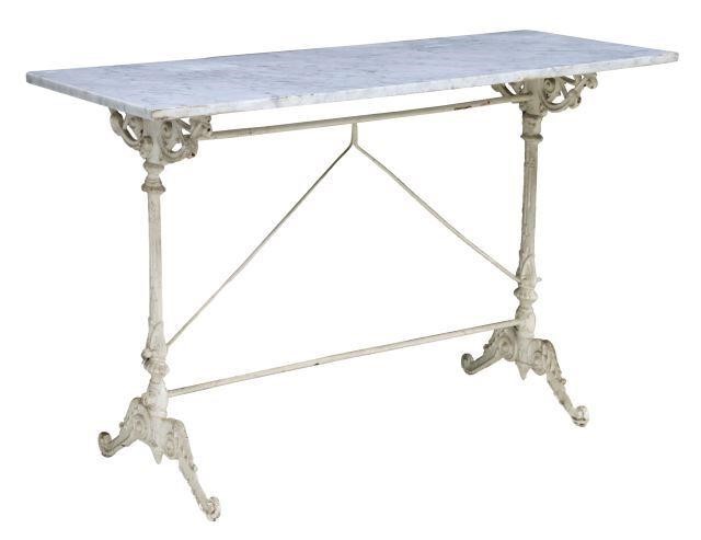 CONTINENTAL MARBLE-TOP CAST IRON