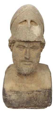 CAST STONE BUST OF PERICLES, CORINTHIAN