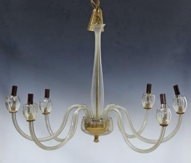 ITALIAN MURANO ART GLASS SIX LIGHT 357080