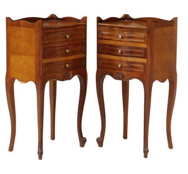 (2) FRENCH LOUIS XV STYLE FRUITWOOD