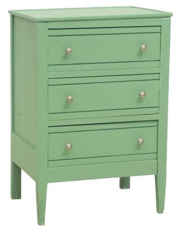 CONTINENTAL PAINT DECORATED BEDSIDE 3570e6