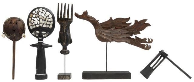 (5) DECORATIVE TRIBAL ITEMS ASHANTI