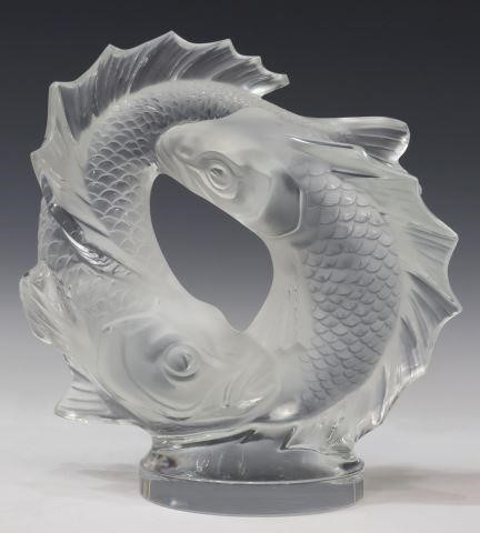 FRENCH LALIQUE DEUX POISSONS  35714b