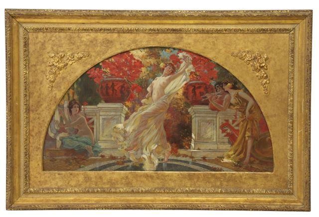 FRAMED OIL PAINTING CLASSICAL MAIDENSFramed