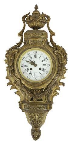 FRENCH GILT METAL CARTEL CLOCKFrench 35715d