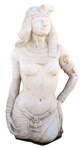 CAST STONE TORSO OF CLEOPATRA,